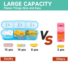 Load image into Gallery viewer, Pill Organizer 3 Times a Day, Weekly Pill Organizer 3x a Day, Pill Box 7 Day, Daily Pill Box Organizer, Travel Container Pill Cases Organizers 7 Day, Medicine Organizer to Hold Vitamins and Medication
