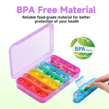Load image into Gallery viewer, Daviky Weekly Pill Organizer 3 Times a Day, Travel Pill Organizer 3X a Day, Pill Box 7 Day, Daily Pill Box Organizer, Pill Cases Organizers 7 Day, Medicine Organizer to Hold Vitamins and Medication
