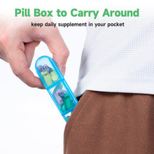 Load image into Gallery viewer, Daviky Weekly Pill Organizer 3 Times a Day, Pill Organizer 3 Times a Day, Large 7 Day Box with Separate Container, Pill Cases Organizers 7 Day, Daily Medicine Organizer to Hold Vitamins (Green)
