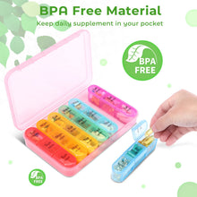 Load image into Gallery viewer, Daviky Pill Organizer 3 Times a Day, Pill Organizer Weekly, Pill Box 7 Day, Daviky Daily Pill Box Organizer, Pill Cases Organizers 7 Day, Medicine Organizer to Hold Vitamins and Medication

