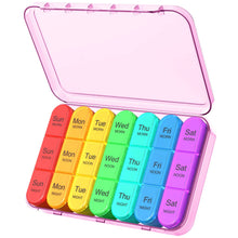 Load image into Gallery viewer, Daviky Pill Organizer 3 Times a Day, Pill Organizer Weekly, Pill Box 7 Day, Daviky Daily Pill Box Organizer, Pill Cases Organizers 7 Day, Medicine Organizer to Hold Vitamins and Medication
