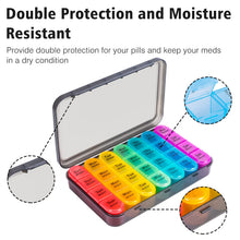 Load image into Gallery viewer, Daviky Pill Organizer 4 Times a Day - Pill Box 7 Day, Large Weekly Medicine Pill Organizer for Travel with Removable Individual Containers, Pill Case to Hold Daily Vitamins, Supplements and Medication
