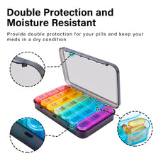 Load image into Gallery viewer, Daviky Pill Organizer 3 Times a Day, Daily Pill Box 7 Day, Weekly Cases Medicine Organizers to Hold Vitamins and Medication
