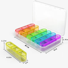 Load image into Gallery viewer, Daviky Pill Organizer 3 Times a Day, Weekly Pill Organizer 3 Times a Day, Pill Box 7 Day, Pill Cases Organizers 7 Day, Daily Pill Box Organizer, Medicine Organizer to Hold Vitamins and Medication (White)
