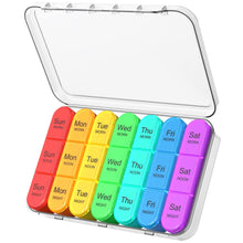 Load image into Gallery viewer, Daviky Pill Organizer 3 Times a Day, Weekly Pill Organizer 3 Times a Day, Pill Box 7 Day, Pill Cases Organizers 7 Day, Daily Pill Box Organizer, Medicine Organizer to Hold Vitamins and Medication (White)
