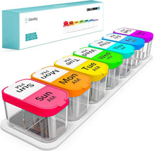 Load image into Gallery viewer, Daviky Extra Large Pill Organizer 7 Day, Smart XL Pill Organizer 2 Times a Day, Weekly Pill Organizer Twice a Day, Pill Cases Organizers 7 Day AM PM, Large Pill Box Pill Holder for Vitamin, Medication
