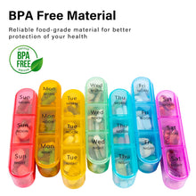 Load image into Gallery viewer, Daviky Pill Organizer 3 Times a Day, Daily Pill Box 7 Day, Weekly Cases Medicine Organizers to Hold Vitamins and Medication
