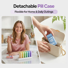 Load image into Gallery viewer, Daviky Pill Organizer 2 Times a Day, AM PM Pill Organizer 7 Day with 7 Removable Daily Cases, Weekly Pill Box with Large Print Labels, Easy Open Travel Pill Case for Vitamins and Medication, Rainbow
