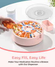 Load image into Gallery viewer, Daviky Pill Dispenser Daily, Large Pill Organizer with Wall-Mounted or Standing Use, 14 Days Pill Container, Push Button Design, Weekly Pill Box for Vitamin, Medicine,Supplement, Fish Oil(Gray)

