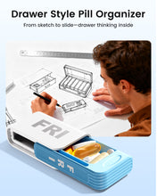 Load image into Gallery viewer, Daviky Weekly Pill Organizer 1 Time a Day, Travel Drawer-Style Pill Box for Daily Medication, 7-Day Pill Case, Compact &amp; Portable, Ideal for Vitamins, Fish Oils &amp; Supplements
