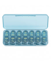 Load image into Gallery viewer, Daviky Weekly Pill Organizer 2 Times a Day, 7-Day AM PM Medicine Case, Travel-Friendly Pill Box for Fish Oils, Vitamins &amp; Supplements
