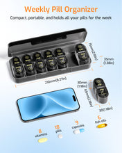 Load image into Gallery viewer, Daviky Weekly Pill Organizer 2 Times a Day, 7-Day AM PM Medicine Case, Travel-Friendly Pill Box for Fish Oils, Vitamins &amp; Supplements
