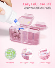 Load image into Gallery viewer, Daviky Weekly Pill Organizer 2 Times a Day, 7-Day AM PM Medicine Case, Travel-Friendly Pill Box for Fish Oils, Vitamins &amp; Supplements
