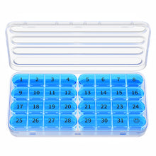 Load image into Gallery viewer, Daviky Monthly Pill Organizer 1 Time a Day, 30 Day Pill Box, Single-Hand Easy Open Pill Case for Travel, Daily Vitamins &amp; Supplements for Seniors
