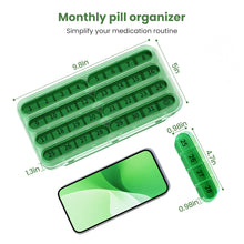 Load image into Gallery viewer, Daviky Monthly Pill Organizer 1 Time a Day, 30 Day Pill Box, Single-Hand Easy Open Pill Case for Travel, Daily Vitamins &amp; Supplements for Seniors
