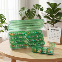 Load image into Gallery viewer, Daviky Monthly Pill Organizer 1 Time a Day, 30 Day Pill Box, Single-Hand Easy Open Pill Case for Travel, Daily Vitamins &amp; Supplements for Seniors
