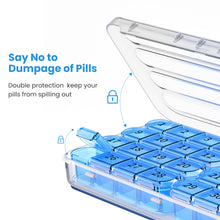 Load image into Gallery viewer, Daviky Monthly Pill Organizer 1 Time a Day, 30 Day Pill Box, Single-Hand Easy Open Pill Case for Travel, Daily Vitamins &amp; Supplements for Seniors

