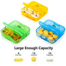 Load image into Gallery viewer, Daviky Weekly Pill Organizer 2 Times a Day, Am Pm Pill Organizer 7 Day, Large Travel Vitamin Pill Box Twice a Day
