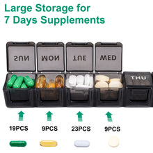 Load image into Gallery viewer, Daviky Weekly Large Pill Organizer, Pill Cases Organizers 7 Day 2 Pack, Weekly Pill Box 2 Times a Day, 2 Week Pill Organizer Large Compartment, 14 Day Pill Organizer Travel Case for Medicine, Vitamin
