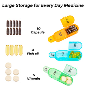 Monthly Pill Organizer, 30 Day Pill Organizer, Pill Organizer 2 Times a Day