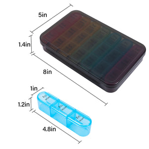 Daviky Pill Organizer 3 Times a Day, Weekly Pill Organizer 3 Times a Day, Pill Box 7 Day, Pill Cases Organizers 7 Day, Daily Pill Box Organizer, Medicine Organizer to Hold Vitamins and Medication