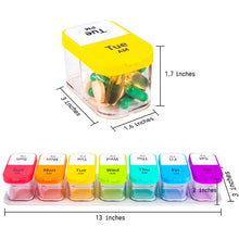 Load image into Gallery viewer, Daviky Extra Large Pill Organizer 7 Day, Smart XL Pill Organizer 2 Times a Day, Weekly Pill Organizer Twice a Day, Pill Cases Organizers 7 Day AM PM, Large Pill Box Pill Holder for Vitamin, Medication
